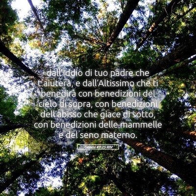 Picture 05 - Genesi 49:25 RIV - dall’Iddio di tuo padre che t’aiuterà, e - Bible Verse Picture