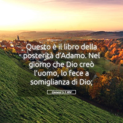 Picture 05 - Genesi 5:1 RIV - Questo è il libro della posterità d’Adamo. - Bible Verse Picture
