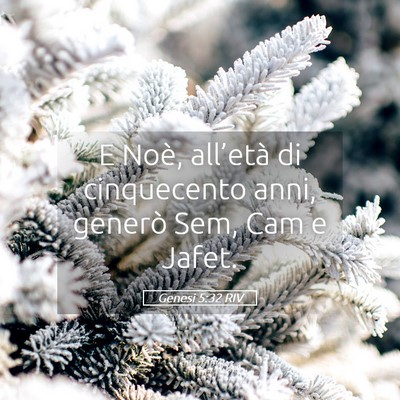 Picture 05 - Genesi 5:32 RIV - E Noè, all’età di cinquecento anni, generò - Bible Verse Picture