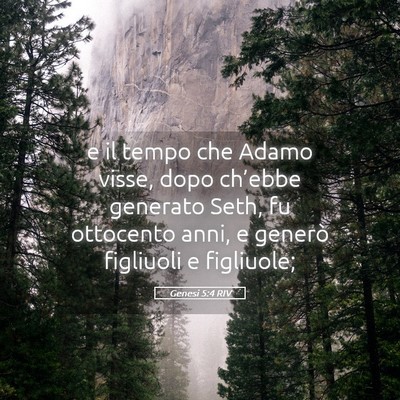 Picture 05 - Genesi 5:4 RIV - e il tempo che Adamo visse, dopo ch’ebbe - Bible Verse Picture