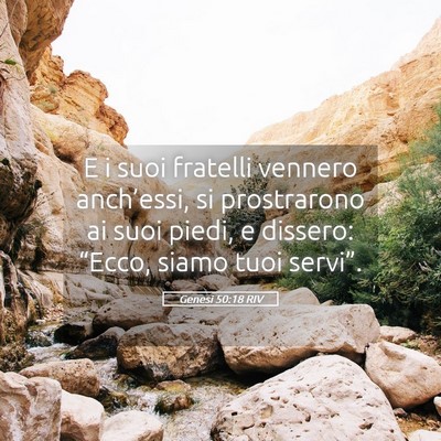 Picture 05 - Genesi 50:18 RIV - E i suoi fratelli vennero anch’essi, si - Bible Verse Picture