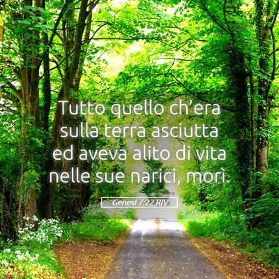 Picture 05 - Genesi 7:22 RIV - Tutto quello ch’era sulla terra asciutta ed - Bible Verse Picture