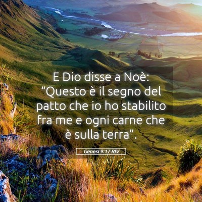Picture 05 - Genesi 9:17 RIV - E Dio disse a Noè: “Questo è il segno del - Bible Verse Picture