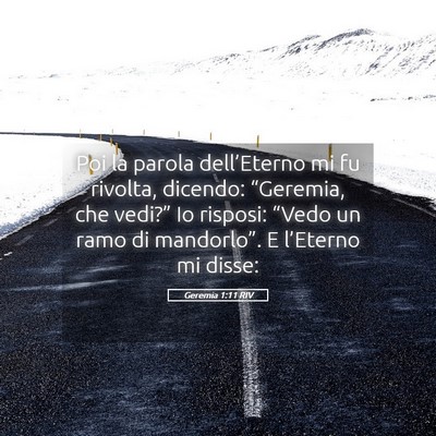 Picture 05 - Geremia 1:11 RIV - Poi la parola dell’Eterno mi fu rivolta, - Bible Verse Picture