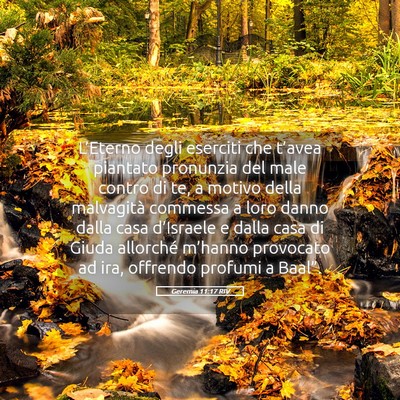 Picture 05 - Geremia 11:17 RIV - L’Eterno degli eserciti che t’avea piantato - Bible Verse Picture