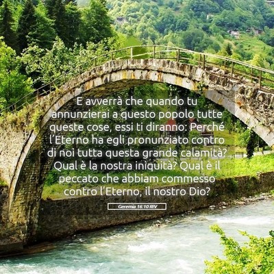 Picture 05 - Geremia 16:10 RIV - E avverrà che quando tu annunzierai a questo - Bible Verse Picture