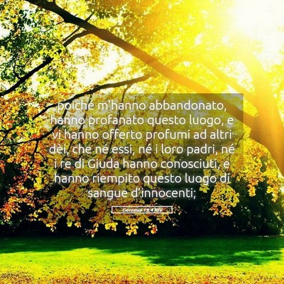 Picture 05 - Geremia 19:4 RIV - poiché m’hanno abbandonato, hanno profanato - Bible Verse Picture