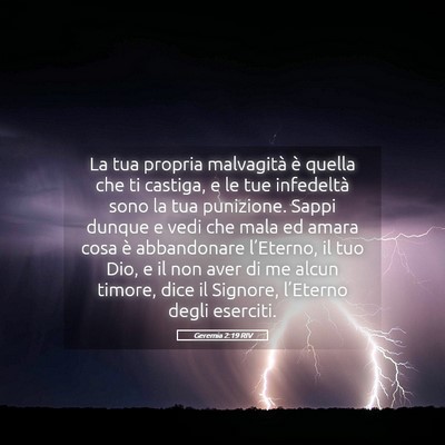 Picture 05 - Geremia 2:19 RIV - La tua propria malvagità è quella che ti - Bible Verse Picture