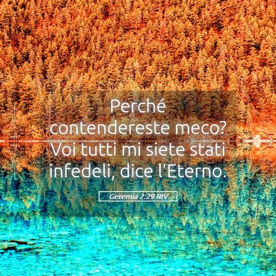 Picture 05 - Geremia 2:29 RIV - Perché contendereste meco? Voi tutti mi siete - Bible Verse Picture