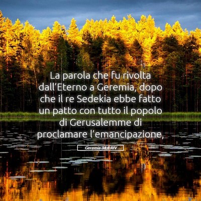 Picture 05 - Geremia 34:8 RIV - La parola che fu rivolta dall’Eterno a Geremia, - Bible Verse Picture