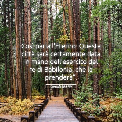 Picture 05 - Geremia 38:3 RIV - Così parla l’Eterno: Questa città sarà - Bible Verse Picture
