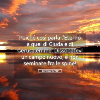 Picture 05 - Geremia 4:3 RIV - Poiché così parla l’Eterno a quei di Giuda e - Bible Verse Picture