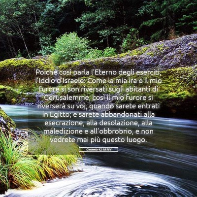 Picture 05 - Geremia 42:18 RIV - Poiché così parla l’Eterno degli eserciti, - Bible Verse Picture