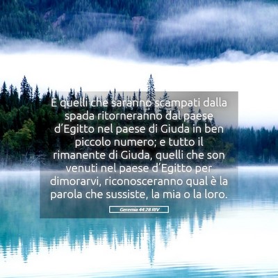 Picture 05 - Geremia 44:28 RIV - E quelli che saranno scampati dalla spada - Bible Verse Picture