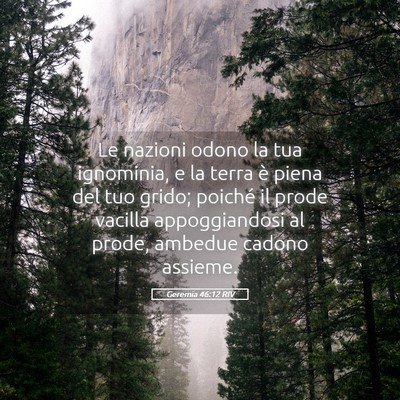 Picture 05 - Geremia 46:12 RIV - Le nazioni odono la tua ignominia, e la terra è - Bible Verse Picture