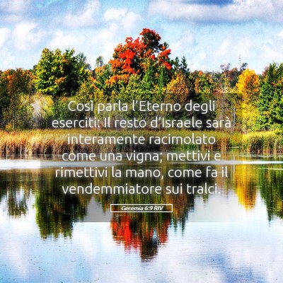 Picture 05 - Geremia 6:9 RIV - Così parla l’Eterno degli eserciti: Il resto - Bible Verse Picture