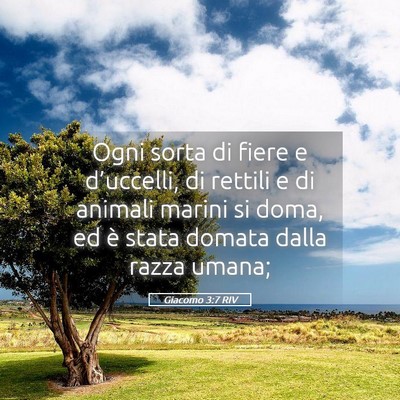 Picture 05 - Giacomo 3:7 RIV - Ogni sorta di fiere e d’uccelli, di rettili e - Bible Verse Picture