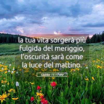 Picture 05 - Giobbe 11:17 RIV - la tua vita sorgerà più fulgida del meriggio, - Bible Verse Picture