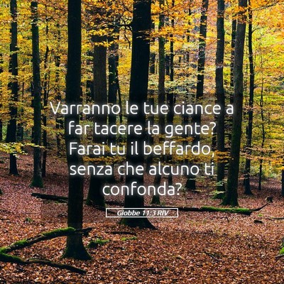 Picture 05 - Giobbe 11:3 RIV - Varranno le tue ciance a far tacere la gente? - Bible Verse Picture