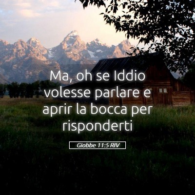 Picture 05 - Giobbe 11:5 RIV - Ma, oh se Iddio volesse parlare e aprir la bocca - Bible Verse Picture