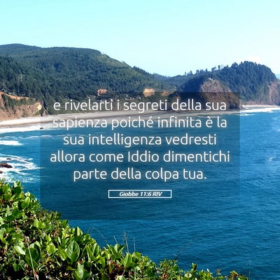 Picture 05 - Giobbe 11:6 RIV - e rivelarti i segreti della sua sapienza poiché - Bible Verse Picture