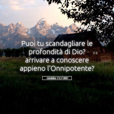 Picture 05 - Giobbe 11:7 RIV - Puoi tu scandagliare le profondità di Dio? - Bible Verse Picture