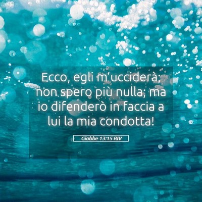 Picture 05 - Giobbe 13:15 RIV - Ecco, egli m’ucciderà; non spero più nulla; - Bible Verse Picture