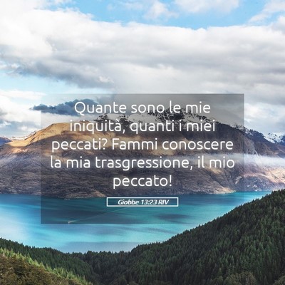 Picture 05 - Giobbe 13:23 RIV - Quante sono le mie iniquità, quanti i miei - Bible Verse Picture
