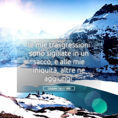 Picture 05 - Giobbe 14:17 RIV - le mie trasgressioni sono sigillate in un sacco, - Bible Verse Picture