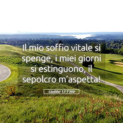 Picture 05 - Giobbe 17:1 RIV - Il mio soffio vitale si spenge, i miei giorni si - Bible Verse Picture