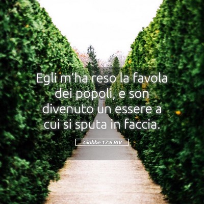 Picture 05 - Giobbe 17:6 RIV - Egli m’ha reso la favola dei popoli, e son - Bible Verse Picture