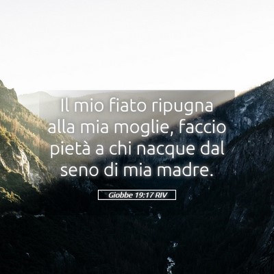 Picture 05 - Giobbe 19:17 RIV - Il mio fiato ripugna alla mia moglie, faccio - Bible Verse Picture