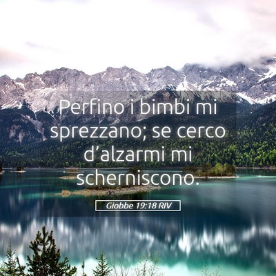 Picture 05 - Giobbe 19:18 RIV - Perfino i bimbi mi sprezzano; se cerco - Bible Verse Picture