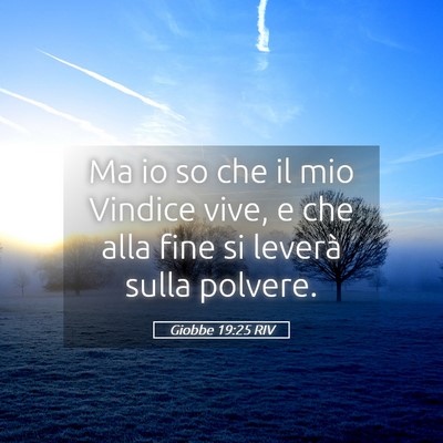 Picture 05 - Giobbe 19:25 RIV - Ma io so che il mio Vindice vive, e che alla fine - Bible Verse Picture