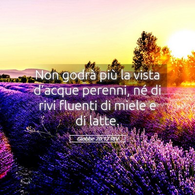 Picture 05 - Giobbe 20:17 RIV - Non godrà più la vista d’acque perenni, né - Bible Verse Picture
