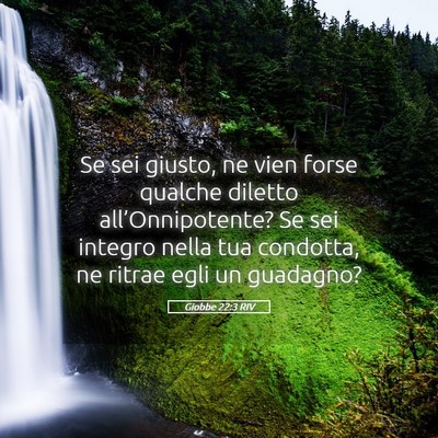 Picture 05 - Giobbe 22:3 RIV - Se sei giusto, ne vien forse qualche diletto - Bible Verse Picture