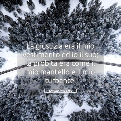 Picture 05 - Giobbe 29:14 RIV - La giustizia era il mio vestimento ed io il suo; - Bible Verse Picture