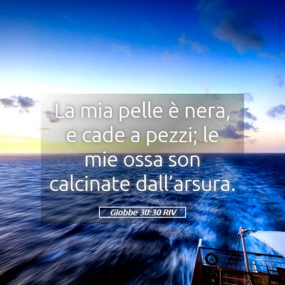 Picture 05 - Giobbe 30:30 RIV - La mia pelle è nera, e cade a pezzi; le mie ossa - Bible Verse Picture