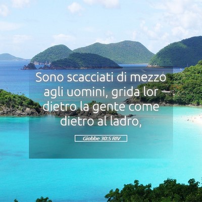 Picture 05 - Giobbe 30:5 RIV - Sono scacciati di mezzo agli uomini, grida lor - Bible Verse Picture