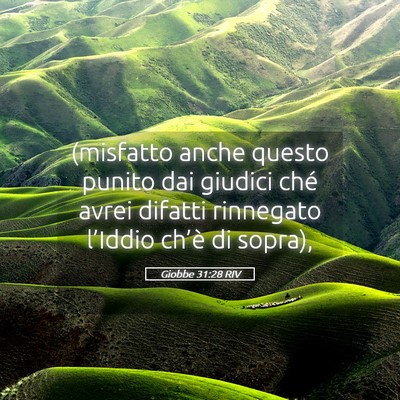Picture 05 - Giobbe 31:28 RIV - (misfatto anche questo punito dai giudici ché - Bible Verse Picture