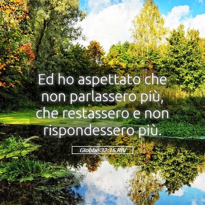 Picture 05 - Giobbe 32:16 RIV - Ed ho aspettato che non parlassero più, che - Bible Verse Picture