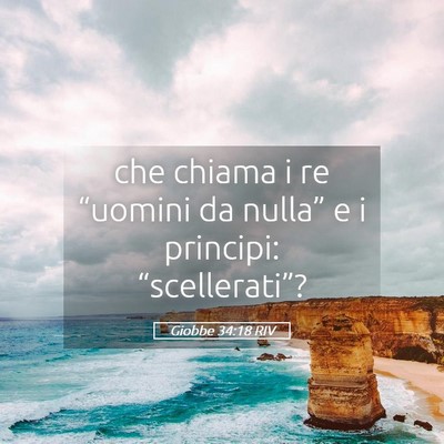 Picture 05 - Giobbe 34:18 RIV - che chiama i re “uomini da nulla” e i - Bible Verse Picture