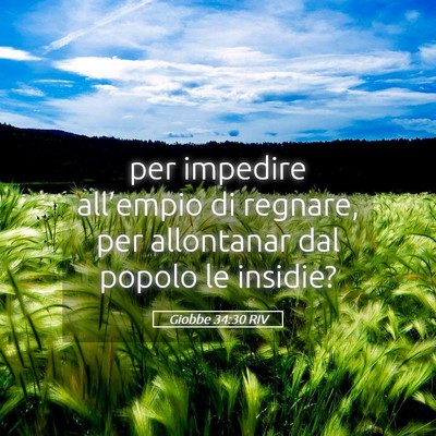 Picture 05 - Giobbe 34:30 RIV - per impedire all’empio di regnare, per - Bible Verse Picture