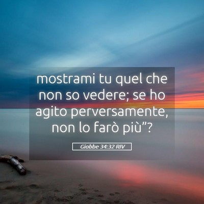 Picture 05 - Giobbe 34:32 RIV - mostrami tu quel che non so vedere; se ho agito - Bible Verse Picture