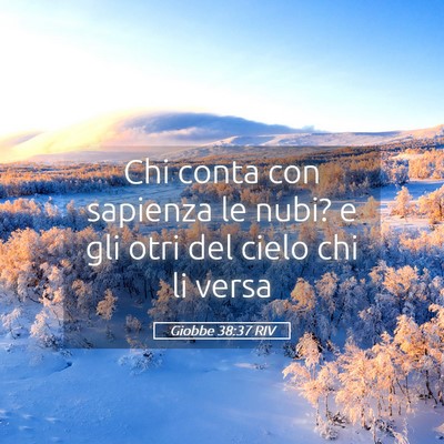 Picture 05 - Giobbe 38:37 RIV - Chi conta con sapienza le nubi? e gli otri del - Bible Verse Picture