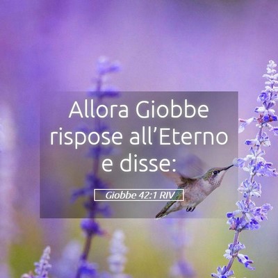Picture 05 - Giobbe 42:1 RIV - Allora Giobbe rispose all’Eterno e - Bible Verse Picture