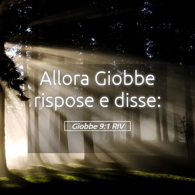 Picture 05 - Giobbe 9:1 RIV - Allora Giobbe rispose e - Bible Verse Picture