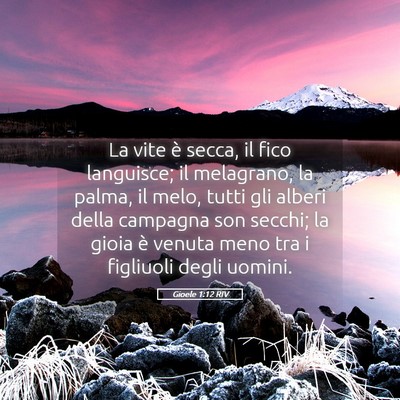 Picture 05 - Gioele 1:12 RIV - La vite è secca, il fico languisce; il - Bible Verse Picture