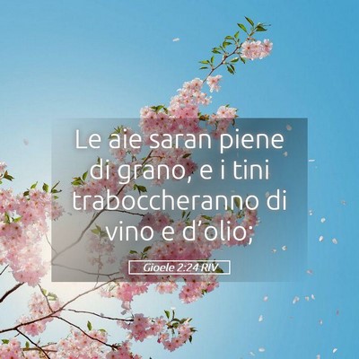 Picture 05 - Gioele 2:24 RIV - Le aie saran piene di grano, e i tini - Bible Verse Picture