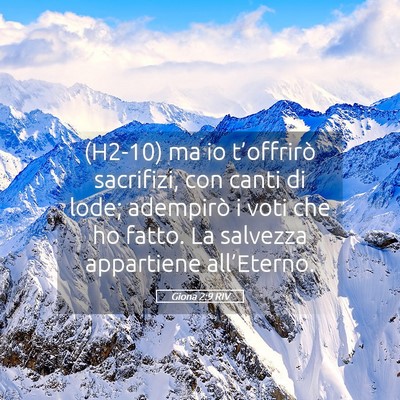 Picture 05 - Giona 2:9 RIV - (H2-10) ma io t’offrirò sacrifizi, con canti - Bible Verse Picture
